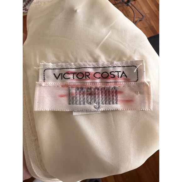 Vintage Victor Costa Dress Ivory Pearls Bridal size Small New with Tags - Picture 4 of 5